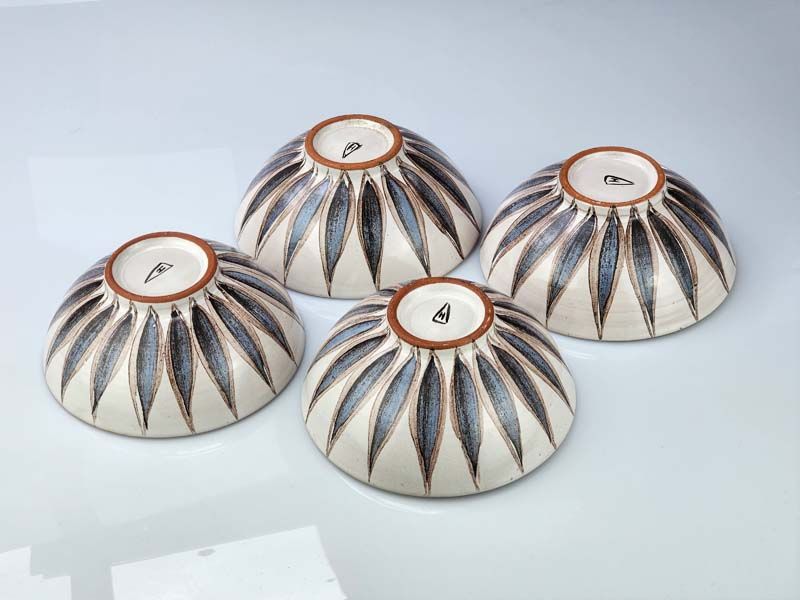 NZ Pottery: Hanmer pottery bowls (four)