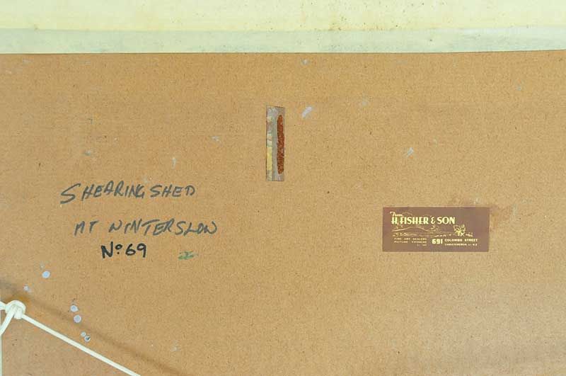 Harry Smith: Harry Smith Painting - Shearing Shed