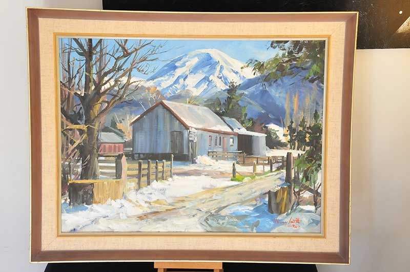 Harry Smith: Harry Smith Painting - Shearing Shed