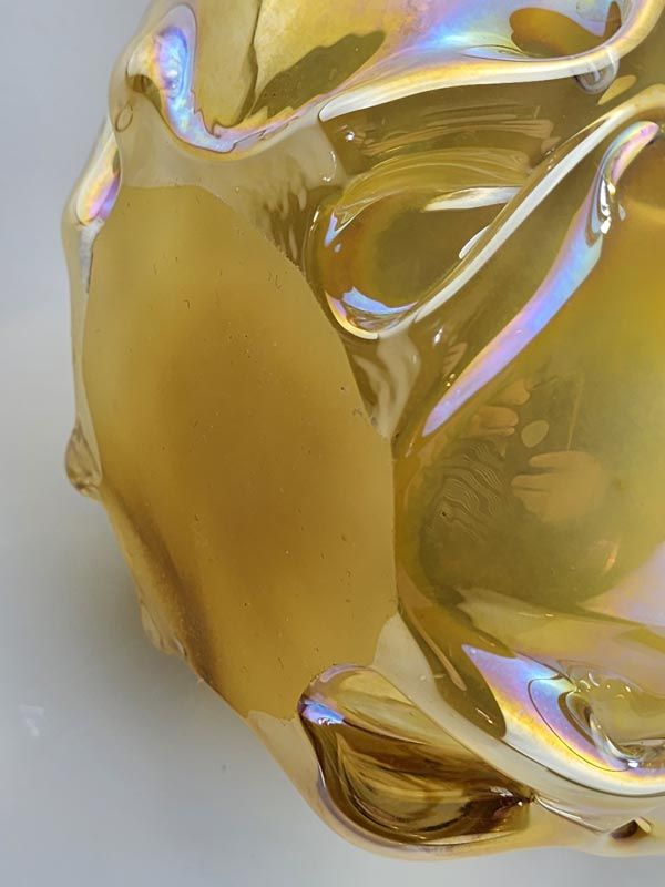 Glass: Iwatsu Hineri Glass vase - caramel