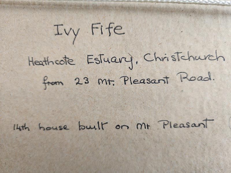 New Zealand Art: Ivy Fife Painting Mt Pleasant Road