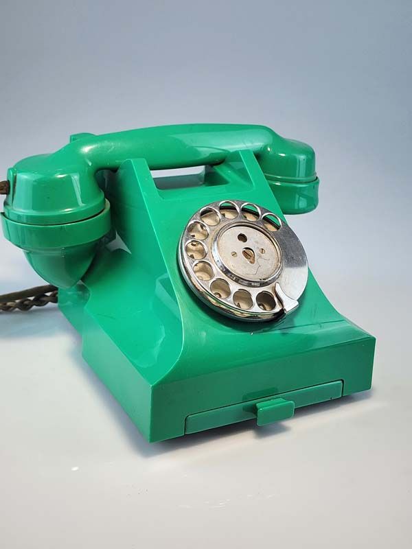 Retro Jade Green Bakelite Telephone