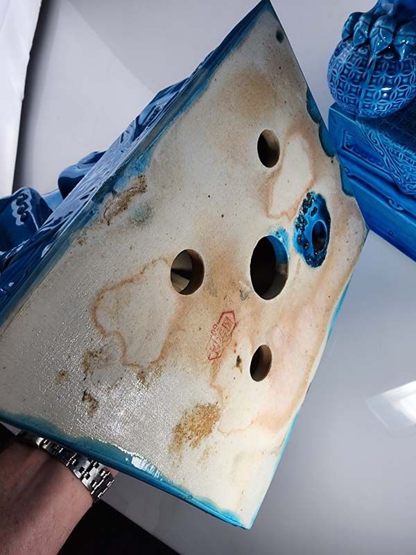 Asian items: Large Blue Chinese Foo Dogs