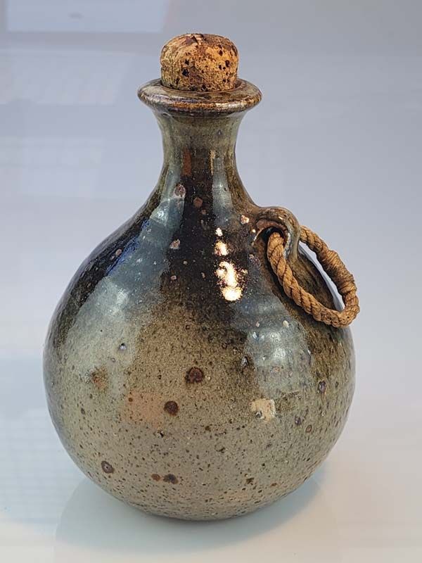 - Signed studio pottery: Lawrence Ewing - bottle