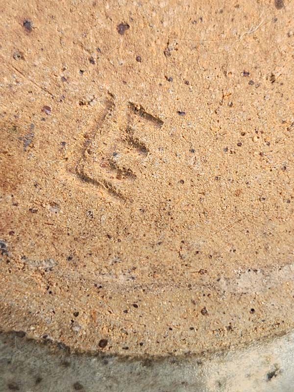 - Signed studio pottery: Lawrence Ewing - bottle