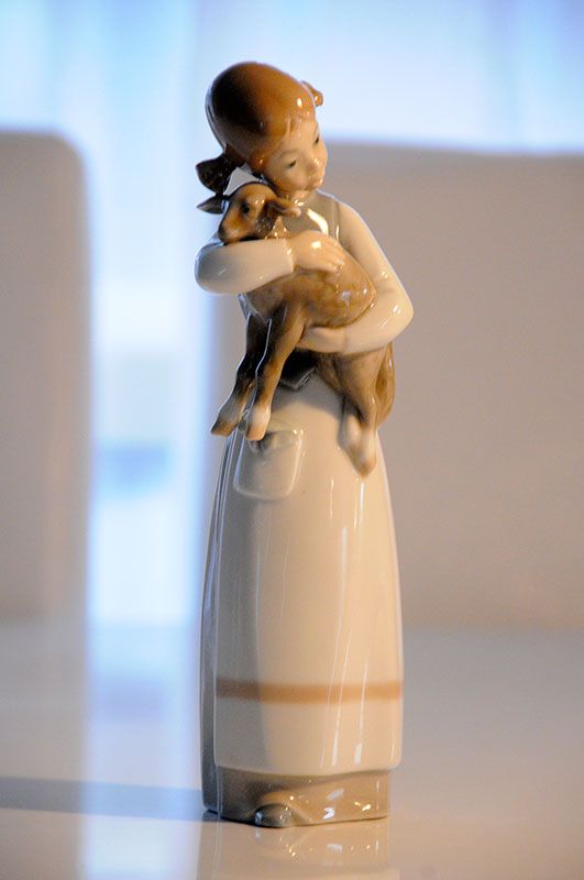 China & Ceramics: Lladro - Girl with lamb figurine