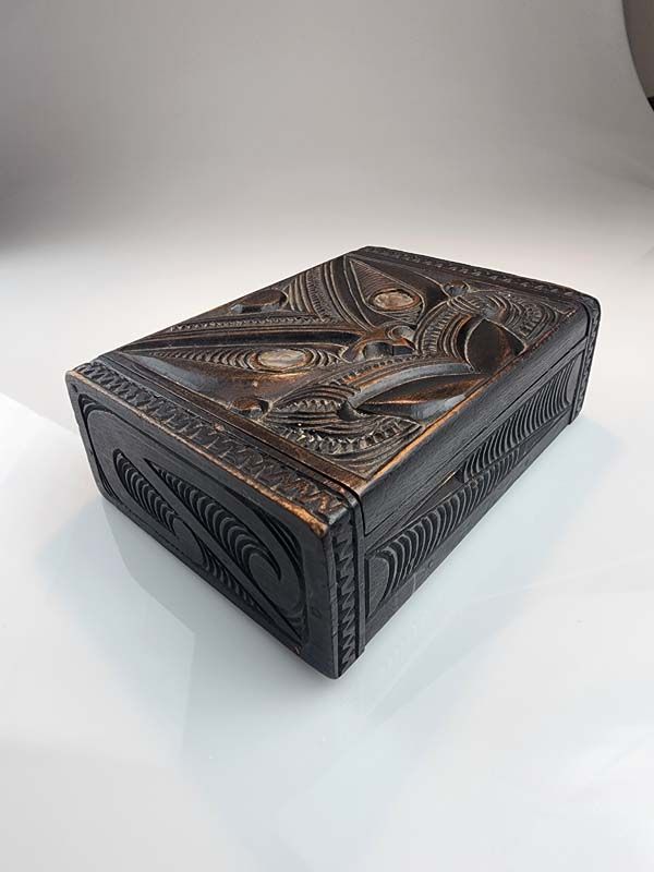 Wooden items: Maori Carved Box