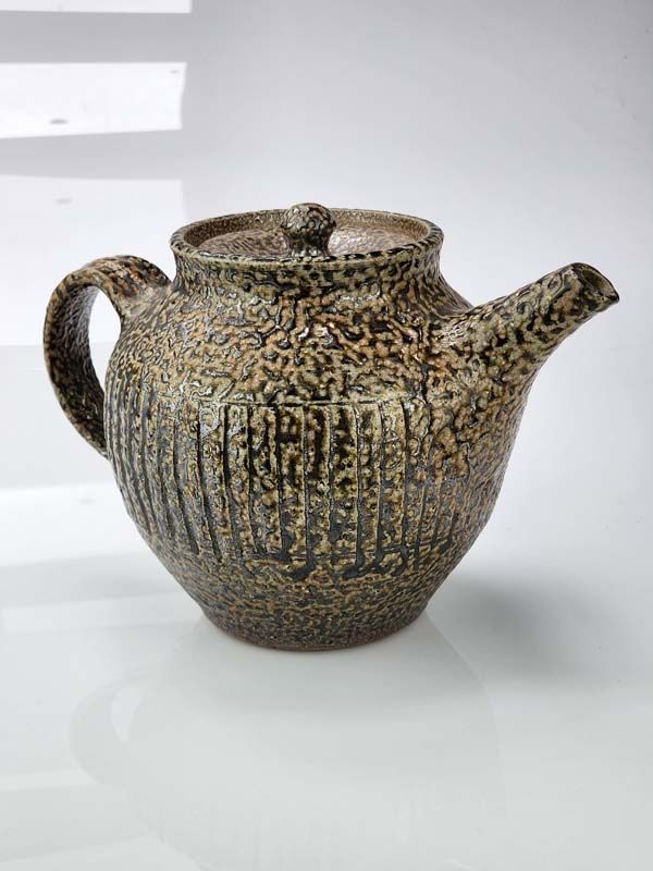 Brown salt glazed teapot, Mirek Smisek