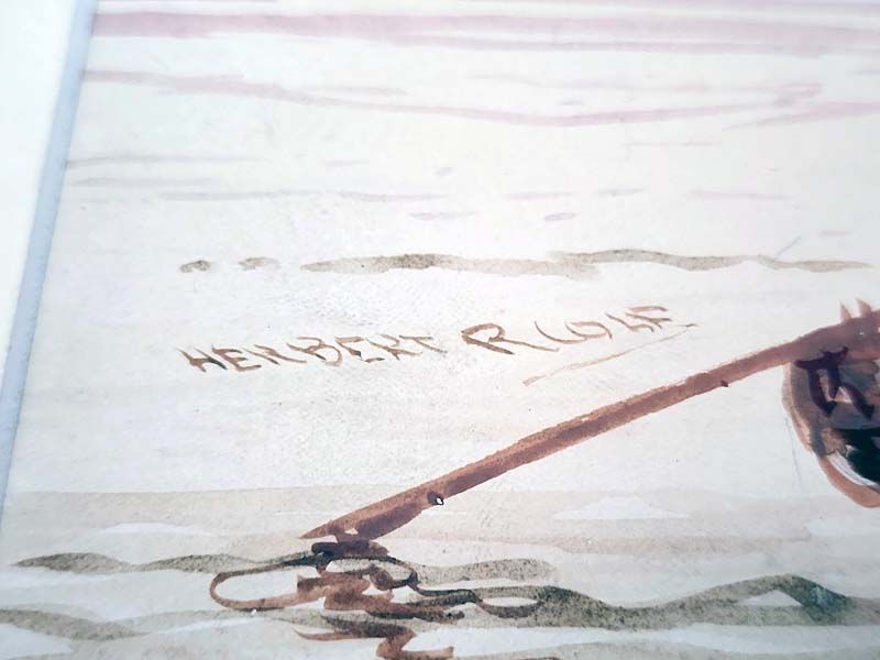 International Art: Herbert R Cole - Ships in harbour