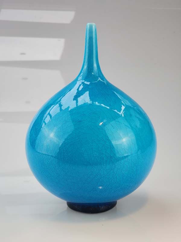 NZ Pottery: Peter Collis Blue Vase