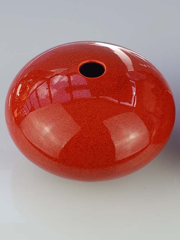 NZ Pottery: Peter Collis Red Orb Vases