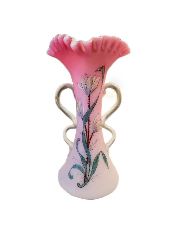 Pink Cased Glass Vase