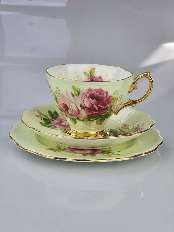 China & Ceramics: Royal Albert - American Beauty (Green) Trio