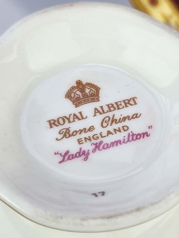 China & Ceramics: Royal Albert - Lady Hamilton Trio