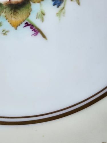 Royal Worcester: Royal Worcester Plate - Cobalt Flower