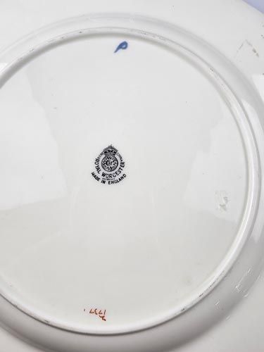 Royal Worcester: Royal Worcester Plate - Cobalt Flower