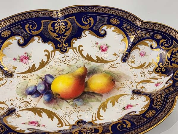 Royal Worcester: Royal Worcester Cobalt Dish - Fruit