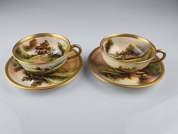 Royal Worcester Cottage Pair of Duos