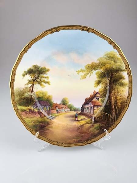 Royal Worcester Cottage Plate - Welford on Avon