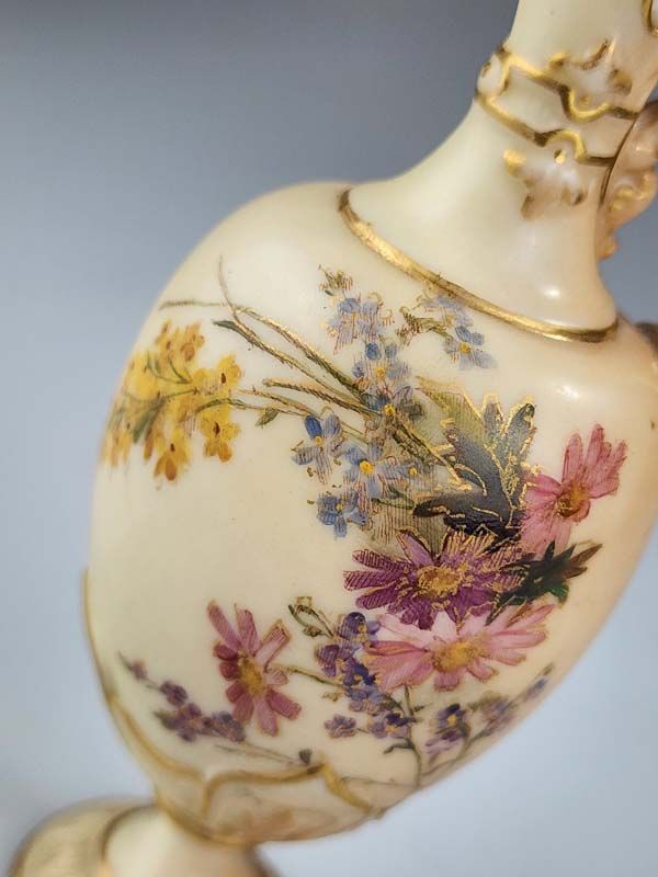 China & Ceramics: Royal Worcester Ewer - Wild Flowers