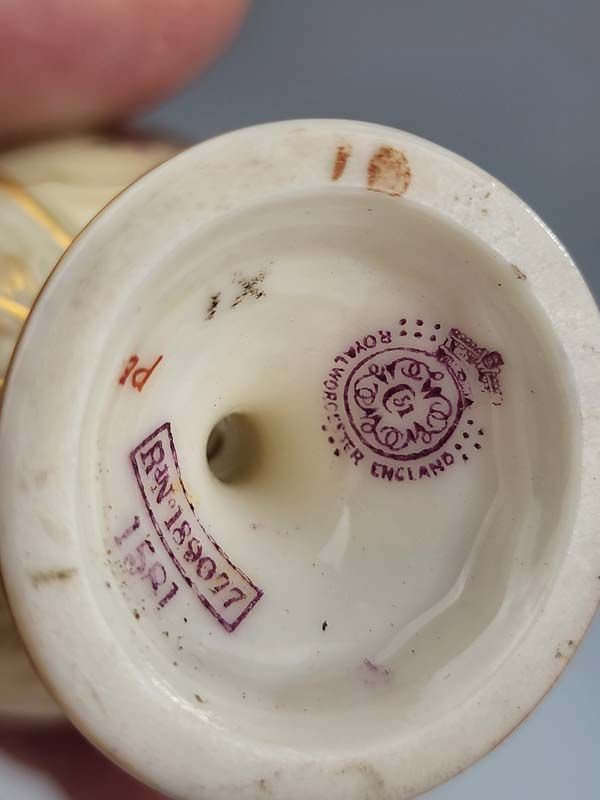 China & Ceramics: Royal Worcester Ewer - Wild Flowers