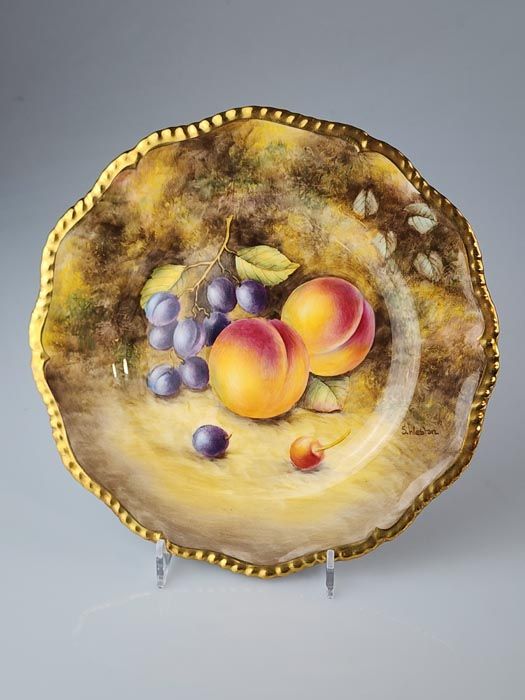 Royal Worcester Plate, heavy gilt.