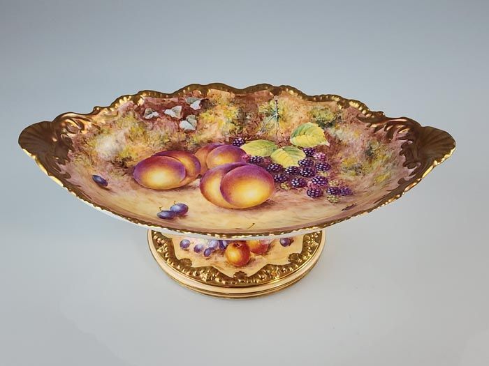 A Royal Worcester Fruit Raised Bowl