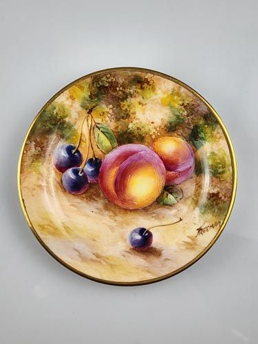 Royal Worcester miniature plate fallen fruit