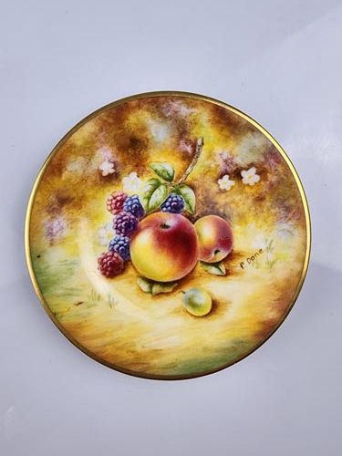 Royal Worcester miniature plate fruit study