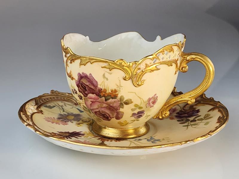 Royal Worcester: Royal Worcester Cup & Saucer