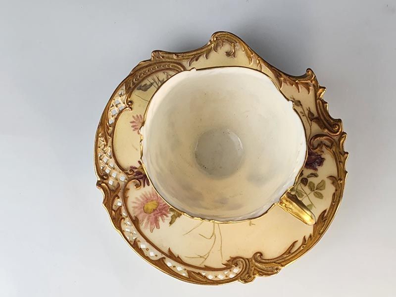 China & Ceramics: Royal Worcester Cup & Saucer