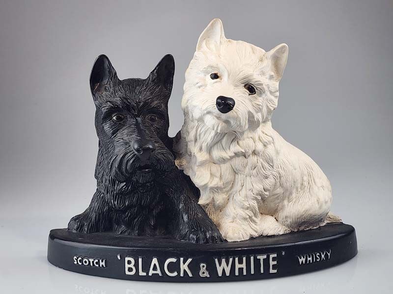 Alcohol related: Black & White Whisky Dogs Advertising