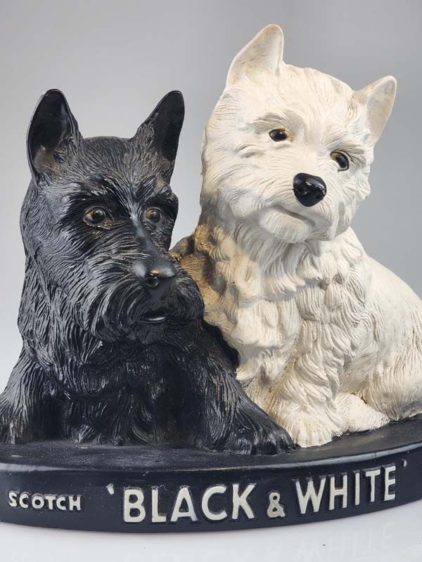 Alcohol related: Black & White Whisky Dogs Advertising