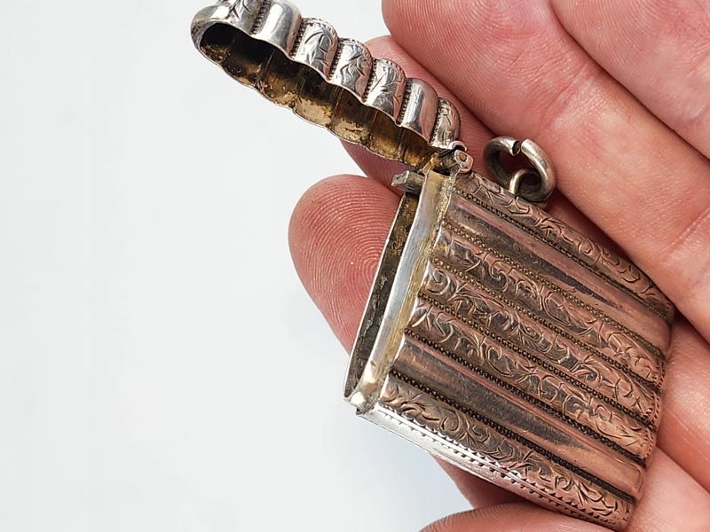 Silver & Gold: Sterling Silver Vesta Case 1907
