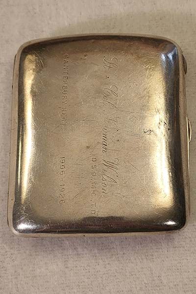 Silver cigarette case - Birmingham 1924