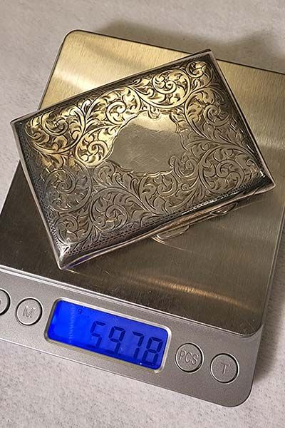 Sterling Silver: Sterling Silver Cigarette Case 1924