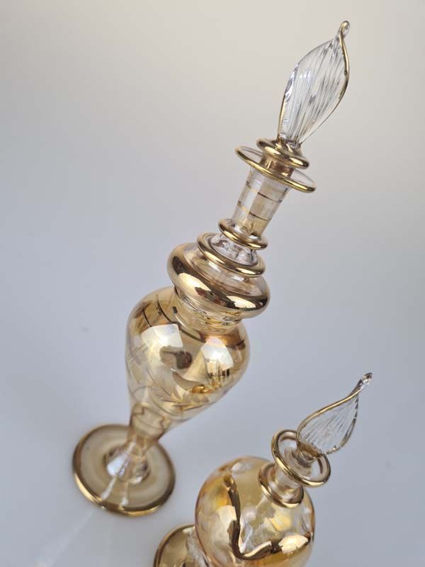 Glass: Two Egyptian glass perfume bottle