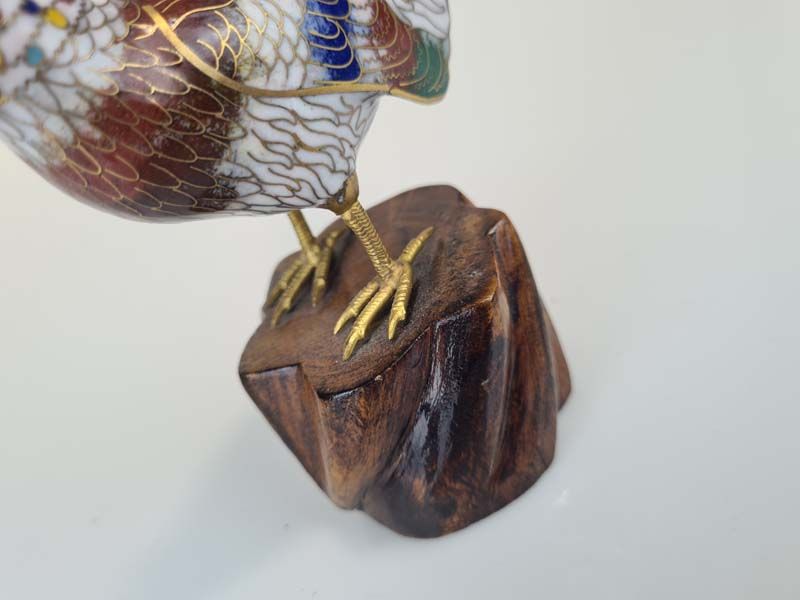 Asian items: Chinese cloisonné pheasant