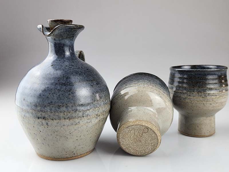 NZ Pottery: Waimea Pottery jug and goblets 