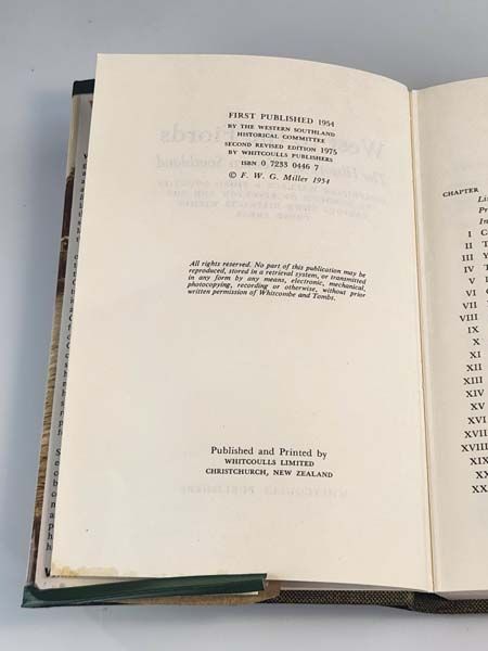 Books: West To The Fiords The History Of Western Southland